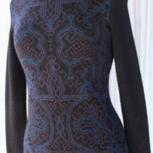 Sol Inca Pattern Baby Alpaca & Silk Pullover Small